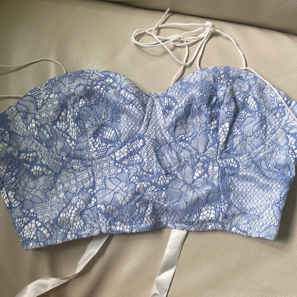 Corset top blue lace